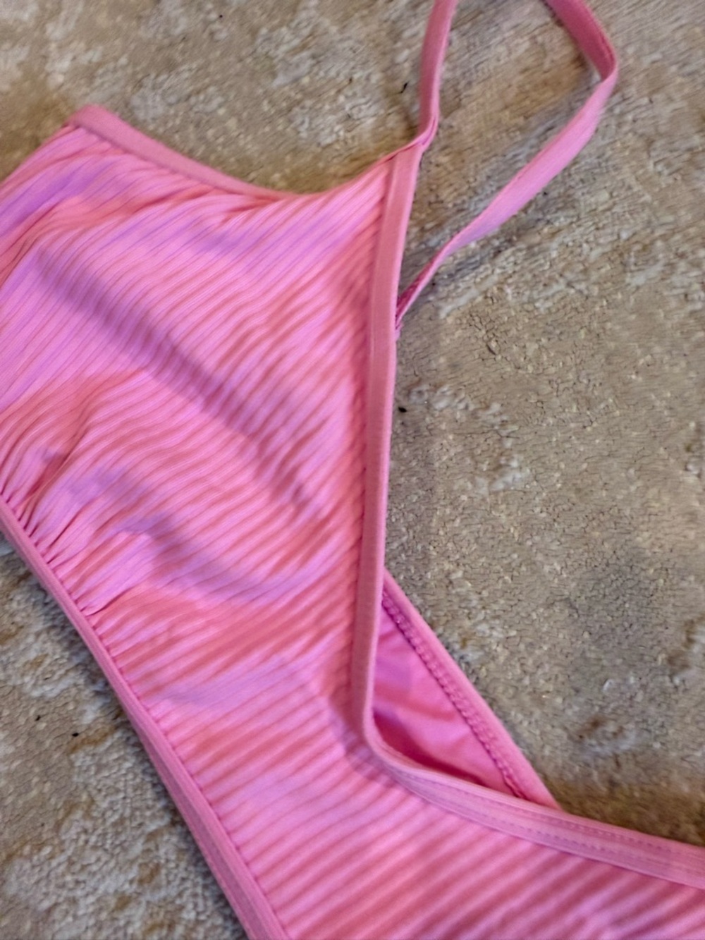 Pink Ribbed Pacsun Bikini Set - Picture 2 of 5